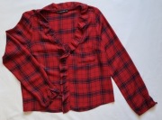 ABERCROMBIE&FITCH bluzka czerwona krata wiskoza S 
