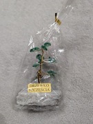 Nowe zielone złote drzewko szczęścia figurka ozdoba kamień