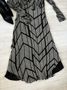 Sukienka długa midi wiskoza rozmiar S Massimo Dutti czarna szara