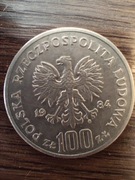 moneta 40 lat PRL - 100zł - rok 1984 