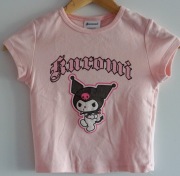 ++ Koszulka Bershka, Kuromi z krótkim rękawem, różowa r.S ++