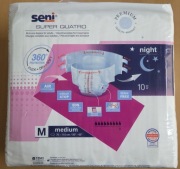 Pieluchomajtki Seni Super Quatro night rozmiar M 10 szt.
