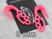 Venom tapery KASTET tunele plug róż taper 8mm 2szt