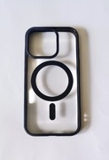 Etui/case przezroczyste z magsafe czarne iPhone 16 pro