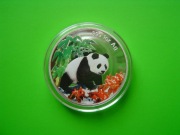 CHINY 1997 1 Oz PANDA WIELKA MENNICZA PIĘKNA KOLOR
