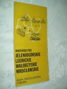 WOJ. - JELENIOGÓRSKIE, LEGNICKIE, WAŁB., WROCŁAW. - MAPA 1:500 000 - 1981