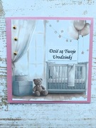 Urodzinowa kartka dziecięca Miś