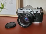 Canon AE-1 + obiektywy: Canon FD 50mm 1:1,4 + Vivitar 85-205mm 1:3,8