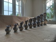 Stare cynowe kufle / dzbany – komplet 9 szt. – Szwajcaria, kanton Valais