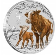 Moneta Lunar III -1oz Rok Bawoła Wołu 2021 - kolor