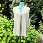 Nowa bluzka Amisu XXL 44 zielona khaaki koszulka koszula top wiskoza