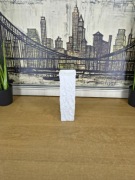 Wazon ze szkła artystycznego – Ingrid Glasser – biały, strukturalny