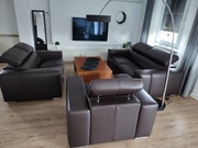 Nowoczesny skórzany komplet wypoczynkowy