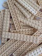 LEGO 2445 2x12 płytka piaskowy tan komplet 10szt NOWY