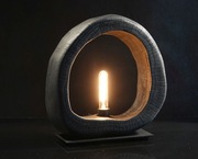 Lampa stołowa drewno opalane Greenlum