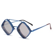 Okulary przeciwsłoneczne zerówki steampunk vintage wielokąt UV400