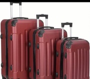 Walizki zestaw 3 w 1 Burgundowe 20”24”28”