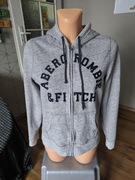 Abercrombie & Fitch bluza damska M z kapturem szary melanż jasna rozpinana 