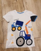 Bluzka chłopięca, t-shirt, koszulka, koparka 