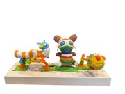 Interaktywne zabawki do wózka, łóżeczka na rzepy JANE