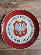 MO Milicja Obywatelska w Sieradzu talerz okolicznościowy PRL