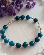 Bransoletka różaniec z naturalnego apatytu 