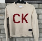 Calvin Klein sweter sweterek wełna 8 128 jak nowy 