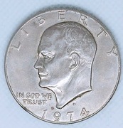 USA moneta 1 dolar, Eisenhower 1974