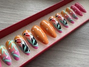 Ręcznie malowane sztuczne paznokcie,press on nails