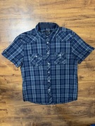 Koszula granatowa z krótkim rękawem slim fit bawełniana Kappahl 41 42 M