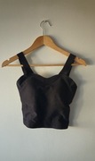 Czarny gorset/top prążek M