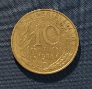 Moneta Francja 10 centymów 1978