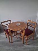 Komplet Stolik kawowy i krzesła Lata 60te