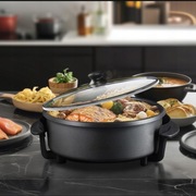 SUPERLEX Patelnia Elektryczna 42 cm Wielofunkcyjna Patelnia 1500W