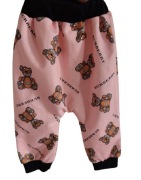 Piękne nowe spodnie Burberry na dziewczynki r 80-86 różowe w misie