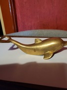 Mosiężny otwieracz do piwa w kształcie delfina