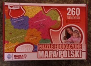 Puzzle edukacyjne mapa Polski 260 el.