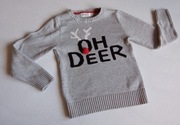 sweterek r.122 /128 H&M elegant pulower święta renifer Boże Narodzenie 