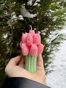 Świeczka Kwiaty Tulipany Prezent Urodziny Walentynki Dzień Babci, Matki