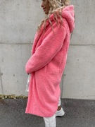 Wiosenny różowy z kapturem misiu