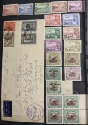 Papua 1934-1939 Aerofilatelistyka Lot: Serie + Koperta FFC + Lakatoi