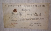 Banknot Niemcy 5 000 000  marek 1923 r. Frankfurt nad Men