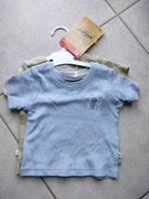 Dwupak bluzka niemowlęca krótki rękaw 62 Nowe 