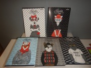 Zestaw 5szt zeszyty A5 80 kartek w linię z marginesem Top 2000