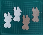 Scrapki zajączki z kokardką 4 szt.