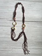 długi naszyjnik koraliki hand made