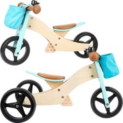 Drewniany rowerek biegowy 3 w 1 turkusowy