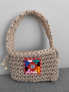 Torebeczka mini ze sznurka, szydełkowa, rękodzieło 