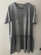 Sukienka pull & bear S oversize szara basic