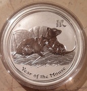 Srebrna moneta Lunar 2 Rok Myszy 2008 1 oz